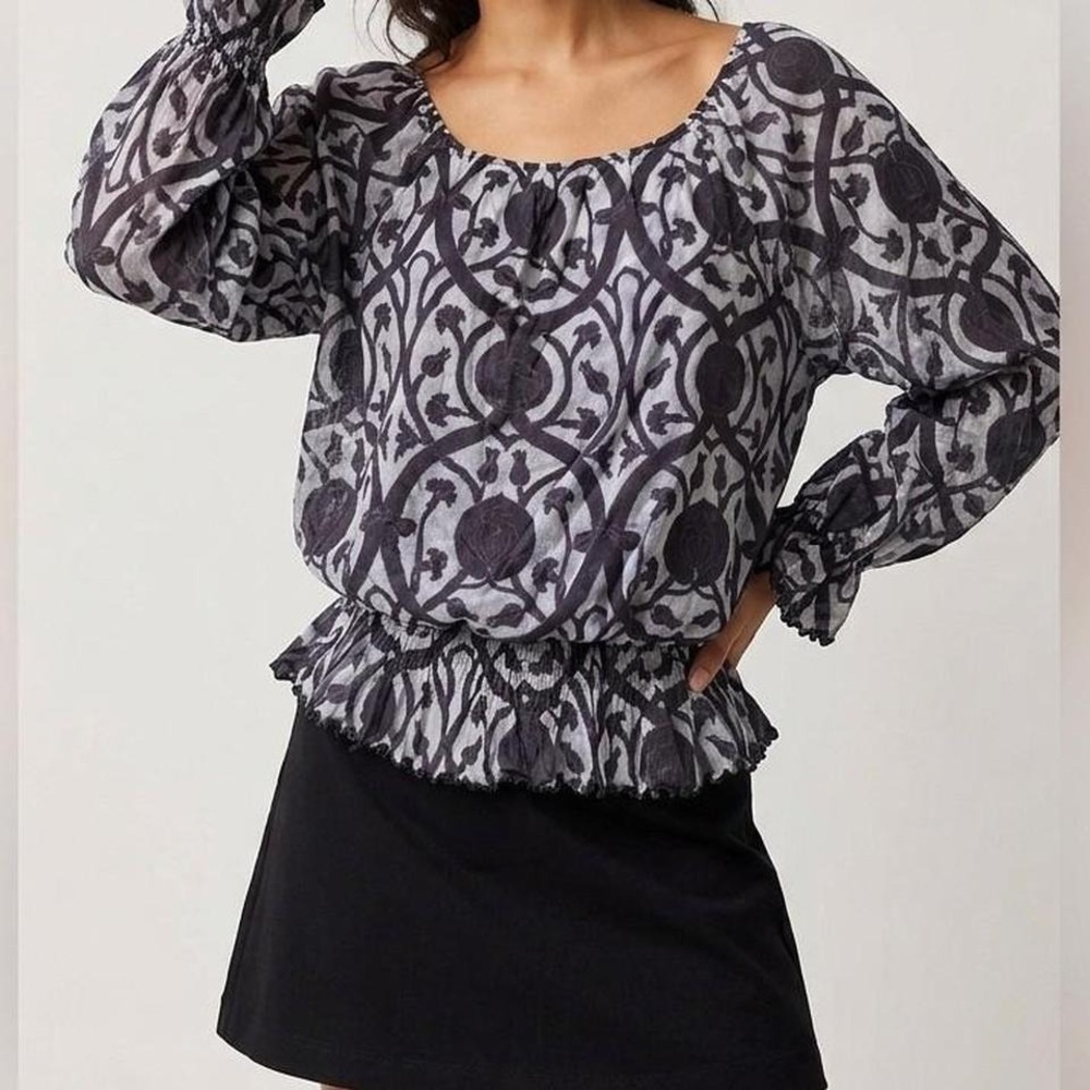 Vtg flowy blouse small